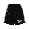 Shorts esportivos casuais femininos masculinos Galleryes Depts Shorts Designer colorido jato de tinta pintado à mão francês clássico impresso malha esportiva shorts com cordão Shorts de rua