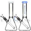 10 cali Wysokie zlewki Bongs Glass Bong Water Rure Hookah Olej Olej Rig Creative Diamond Dom Grzyb Kształt Kształt Filtr 14 mm Bowl Stal Downstem Hookah