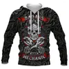 Felpe con cappuccio da uomo 2024 Fashion Horror Skull 3D stampato uomo streetwear pullover top felpe a maniche lunghe ragazzo felpa