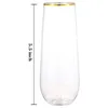 Tumblers Champagne Flutes Crystal Clear Cocktail Cups Drinkware Shatterproof Perfect For Party Wedding Birthday