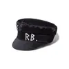 Simple Rhinestone RB Hat Women Men Street Street stile cappelli da giornale berretti neri Caps249o