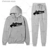 Männer Hosen Hip Hop High Street Brief Gedruckt Hoodie 2 Stück Sets Damen Outfits Goth Harajuku Casual Hoodie Lose große Größe Sport Hoodie T240227