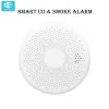 Detector 2 in 1 Smoke Fire Alarm CO Sensor Carbon Monoxide Detector Tuya Smart Life APP Control Voice Warning Home Security Protection