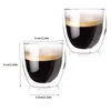 Wijnglazen 2 stuks Macchiato Glas 2 X 250 Ml Warmtegevoelige Dubbelwandige Koffiekop Cocktail Thee Melkmok