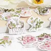 Cadeaupapier 46 stuks / doos Doosstickers Persoonlijkheid Creatieve Roos Bloemplanten Hoge uitstraling Niveau Handtent Materiaal