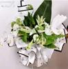 간단한 종이 부케 다칼 종이 꽃 가게 포장 재료 꽃 패션 흑백 간단한 포장지