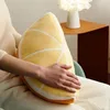 Pillow Fluffy Knitted Fruit Shape Watermelon Avocado Orange Doll Home Decoration