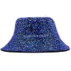 Luxo diamante balde chapéu mulher homem strass fedora chapéus para mulheres homens chapéu de sol menina festa noite desempenho boné bling pescador bonés