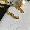 Birthday Gifts Pearl Gold Plated Earrings Brand Designer Luxury Jewelry Classic Design Gold Plated Charm Womens Earrings With Box Romantic Love Jewelry