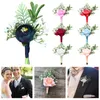 Dekorative Blumen Hochzeit Braut Bräutigam Corsage Kleine Knospe Seidenblume Mehrfarbig Handgelenk Brautjungfer Trauzeugen Party Abschlussball Dekorationen