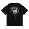 SS New Miri Tees Round Neck Rose Skull Printed Men's and Women'sTシャツ半袖のルースカジュアルスポーツピュアコットン短袖Tシャツ薄い服