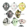 Party Masks Fl Face Masquerade Masks Jason Cosplay Skl Mask vs Friday Horror Hockey Halloween Costume Scary Festival Drop Delivery Hom Dhzej