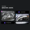 Bilstyling Front Lamp för Mercedes Benz W164 ML350 ML500 LED-strålkastarenhet 05-08 Dagsljus Ljus Streamer Turn Signal