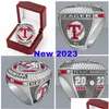 Avec des pierres latérales 2022 2023 Baseball Rangers Seager Team Champions Bague de championnat avec boîte d'affichage en bois Souvenir Hommes Fan Cadeau Drop Dhe9D