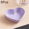 Platos 5 uds forma de corazón condimento tazón salsa plato aperitivo multifunción aceite y sal snack pequeños suministros de cocina