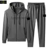 Herren Trainingsanzüge Männer Herren Stein Sportanzug Island Kapuzenpullover Reißverschluss Designer Is Land Jacke Hose Zweiteilig G56je761RMG3