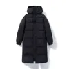 Женские плащи TAFN, зимнее стеганое хлопковое пальто, женская корейская версия, свободная длинная куртка до колена, ветрозащитная теплая пуховая куртка, верхняя одежда