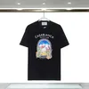 Casablanca shirt men's T-shirt cotton casual heart-shaped shirt luxury T-shirt clothing street short sleeved clothing top