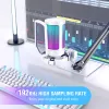 Mikrofony Fifowa amplicz USB Mikrofon PC PC Gaming Desktop Laptop Mic RGB Streaming Mic dla internetowych gier Zoomwhite