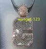 Bijoux Hip Hop 2021, nouveaux designs, deux tons, argent Sterling 925, entièrement glacé, Moissanite émeraude, pendentif lettre 3D personnalisé, 925