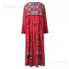 Vestidos informales básicos Vestido largo de talla grande para mujer, ropa de otoño 2023, vestidos bohemios, Vestido informal, bata femenina, falda floral holgada de gran tamaño T240227