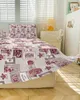 Bedrok Retro Fruit Elastisch ingerichte sprei met kussenslopen Beschermer Matrashoes Beddengoed Set Laken