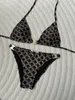 Kvinnors designer sexig strandbikinis baddräkt modebrev tryckt snörning bikini sommar split baddräkt kvinnor sammanfogade kropp bikinis s-xl