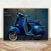 Dipinti Vintage Vespa Moto Poster Dipinti su tela e stampe Wall Art Immagini Culb Decorazione del soggiorno Decorazione della parete Shabby Chic