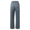 Jeans da donna Gamba dritta da donna Pantaloni semplici in denim vecchio per pantaloni alla moda con tasche elastiche in vita da donna