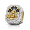 Con piedras laterales 2022 2023 Nets Basketball Jokic Team Champions Championship Ring con caja de presentación de madera Recuerdo Hombres Fan Gift Drop D Dh2Vb