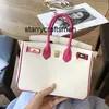 Women Handbag L White rose red color matching leather bag Sweet layer cowhide womens bag Fashion handbag One shoulder messenger bag New