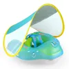 Baby Swimming Float With Canopy Inflatable Infant Floating Ring Kids Swim Pool Accessories Circle Bathing Summer Toys 240223