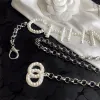 Perle lettre taille chaîne ceintures concepteur dame strass ceinture robe accessoires femmes ceinture mode perles ceinture cadeau