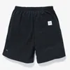 Calças masculinas WTAPS Casual bordado cortado verão na moda esportes japoneses soltos shorts pretos retos