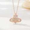 Pendentif Colliers Classique Croix Coeur Annulus AB Magnifique Strass Saturn Collier Cadeaux De Mode Amant Fille Anniversaire Bijoux De Fête