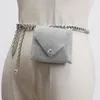 Sacs de taille grande taille chaîne Fanny Packs femmes strass blanc noir MIni rabat pièce rouge à lèvres clé bandoulière PVC sac à bandoulière 190O