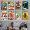 Pittura su metallo Poster di motociclette vintage Targhe in metallo TT Racing Metallo Tin Plate Wall Art Decor per Garage Moto Club Soggiorno Casa