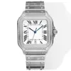 Diamantuhr für Herren, Designer-Saphiruhren, automatisches mechanisches 9015-Uhrwerk, 40 mm, hochwertige Gentleman-Business-Armbanduhr, Edelstahlarmband, Montre De Luxe