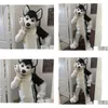 Талисман Ew Furry White Wolf Husky Dog Костюмы Реквизит для фильмов Показать Хэллоуин День рождения Открытый мероприятие Прямая доставка Одежда Dhrev