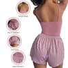 Ropa de dormir para mujer, conjunto de pijamas sexys de verano para mujer, ropa de algodón para el hogar, Tops y pantalones cortos, ropa de dormir suave y sin mangas para mujer