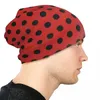 Berets Red And Black Polka Dot Bonnet Hats Polkadots Vintage Beanie Pattern Knitting Hat Autumn Casual Men Women Gym Warm Caps