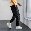 Men's Pants 2023 Spring Hip Hop Joggers Cargo Pants Men Harem Pants Multi-Pocket Ribbons Man Sweatpants Streetwear Casual Mens Pants T240227