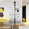 Wall Stickers Europe Style Black Streetlight Fence For Living Room Bedroom Kids Sofa Background Decor Art Decals Dc8 Drop Delivery Dhux7