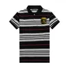 Summer Men Short Sleeve Cotton Stripe Fashion Leisure Polo Shirts Horse Graphic Golf Lapel Tops Tees Elegant Crown Designer Clothes 4U