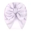 Hair Accessories Fashion Infant Baby Turban Hat With Big Bows Handmade Born Girl Caps Toddler Nursery Kids Beanie Headwear