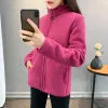 Jaquetas moda polar velo jaqueta feminina 2023 nova jaqueta feminina outerwear dupla face veludo grosso primavera outono inverno casaco topos