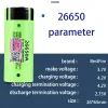 Original BestFire 26650 Batteri 5000mAh 3.7V Uppladdningsbar litiumbatteriutsläppström 25A IMR Bästa brandbatterier