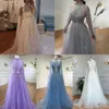 Serene Hill Dubai Luxury Luxury A Line Line Develed Seal Dresses with Cape Sleeves Ordics for Women Wedding Party LA71803 240226