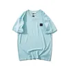 T gráfico marca topstoney designer camisetas masculinas clássico básico bordado crachá solto algodão pequeno em torno do pescoço ilha t camisa