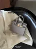 Kvinnor handväska L Racecoice Bag Hög nivå Sense Versatile Elephant Grey Leather Womens Bag Mini Handbag Messenger Bag H9lg